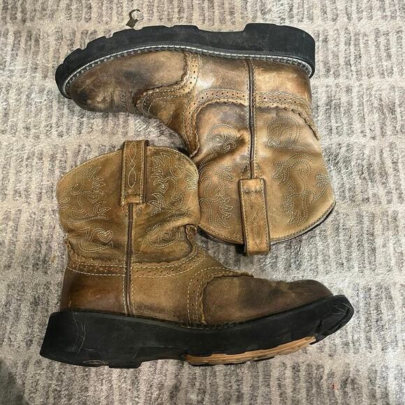 Ariat Youth Girls Fatbaby Boots Leather Mid-Calf 14829 Western Brown Size 6.5 B - Picture 6 of 10